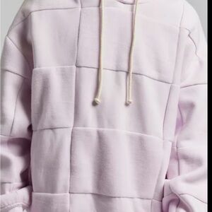 KROST Quilted Hoodie Sweatshirt in Light Lavender